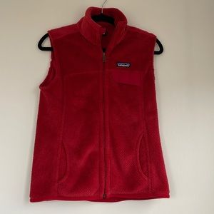 Red Patagonia Fleece Vest